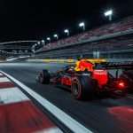 Red Bull F1 Car Racing at Singapore GP 2023